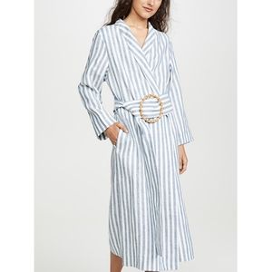 SLEEPER - Ruled Linen Robe